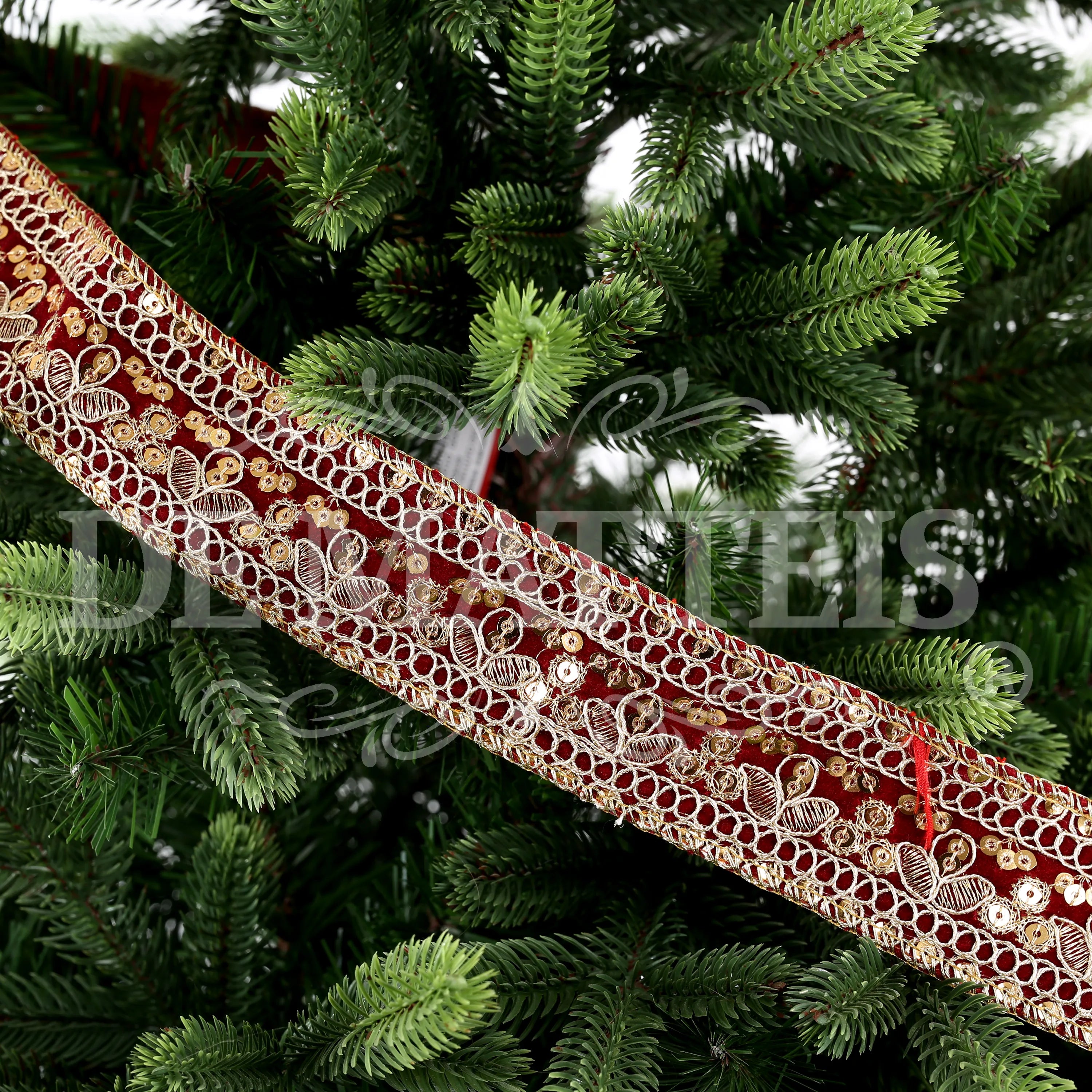 Nastro Velluto Decoro Oro 5 Metri