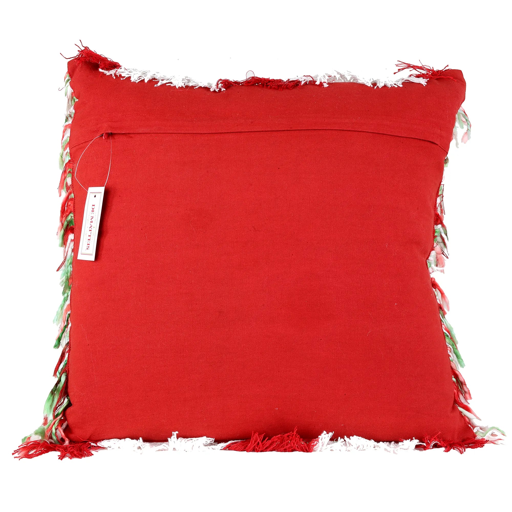 Cuscino 45x45 Cm Cotone Rosso Bianco