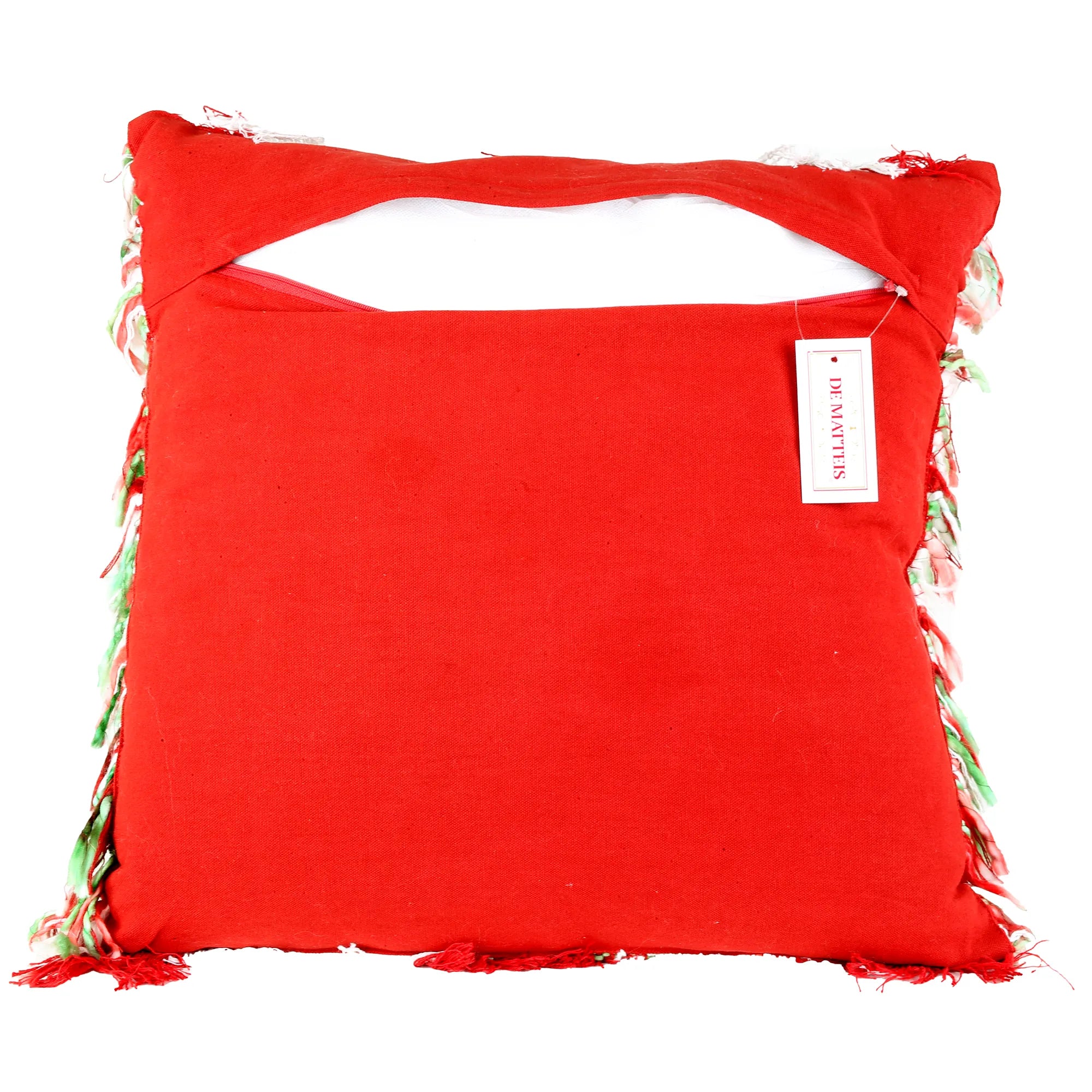 Cuscino 45x45 Cm Cotone Rosso Bianco