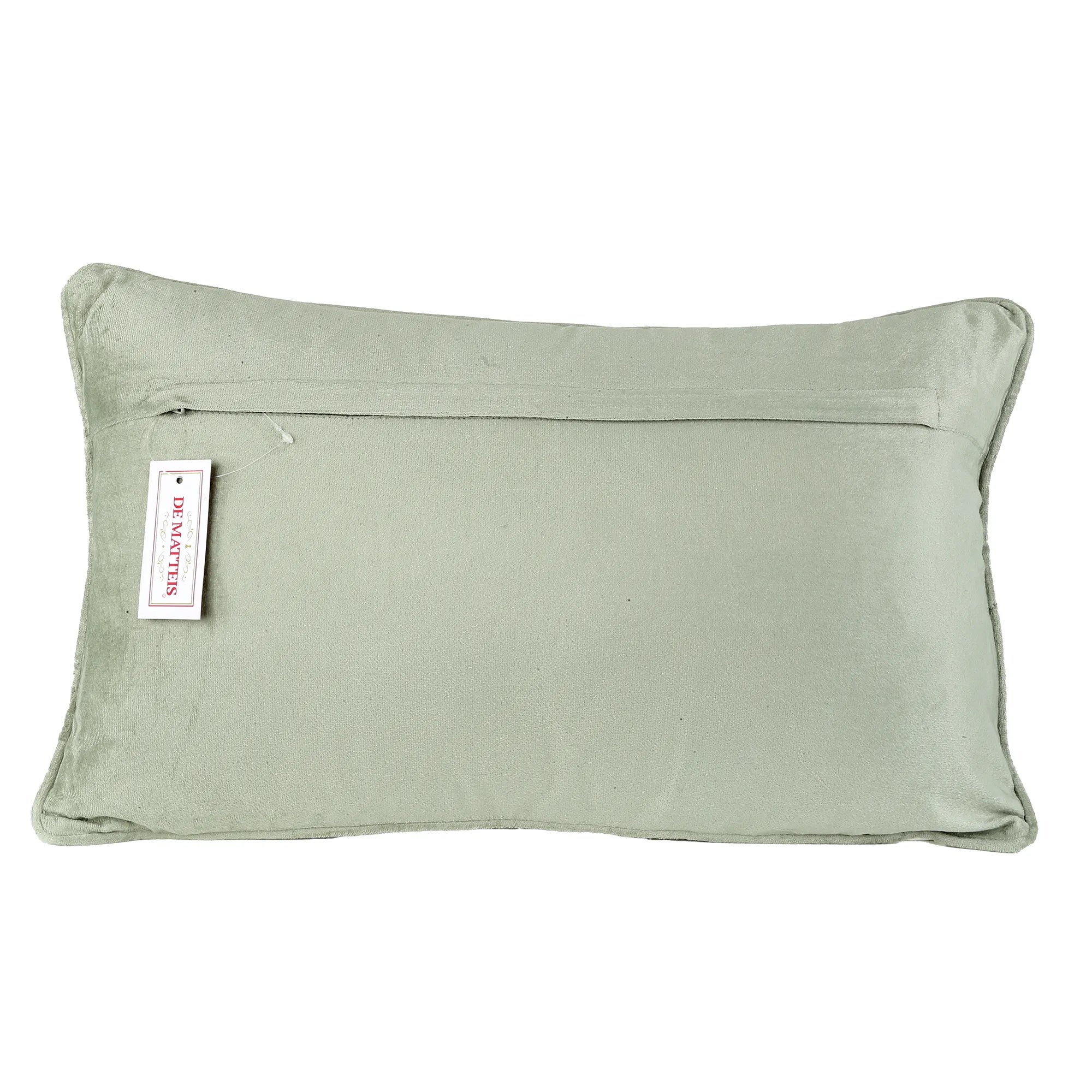 Cuscino 50x30 Cm Ricamato Fiori Rosa