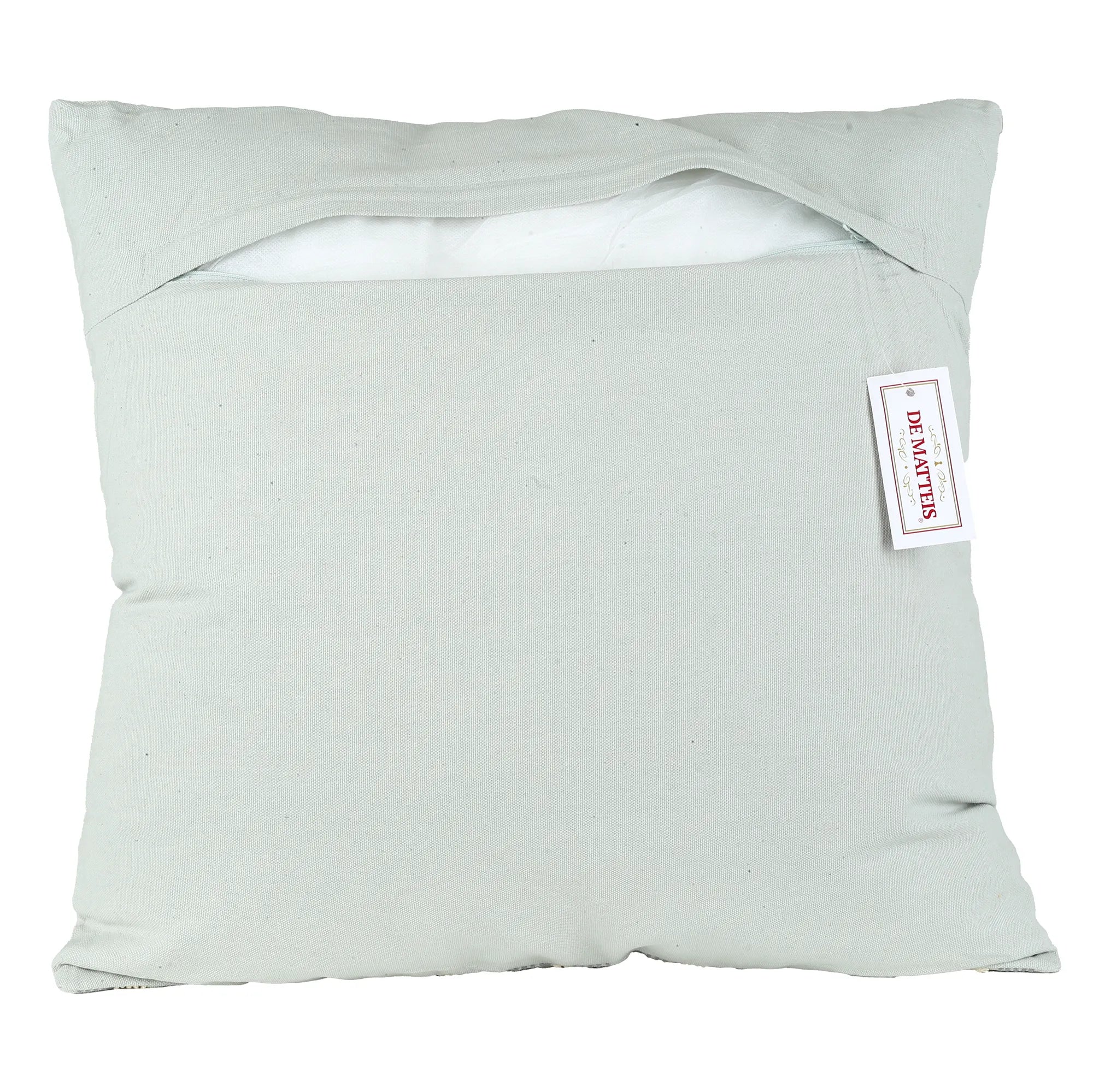 Cuscino 45x45 Cm Cotone Ricamato Azzurro