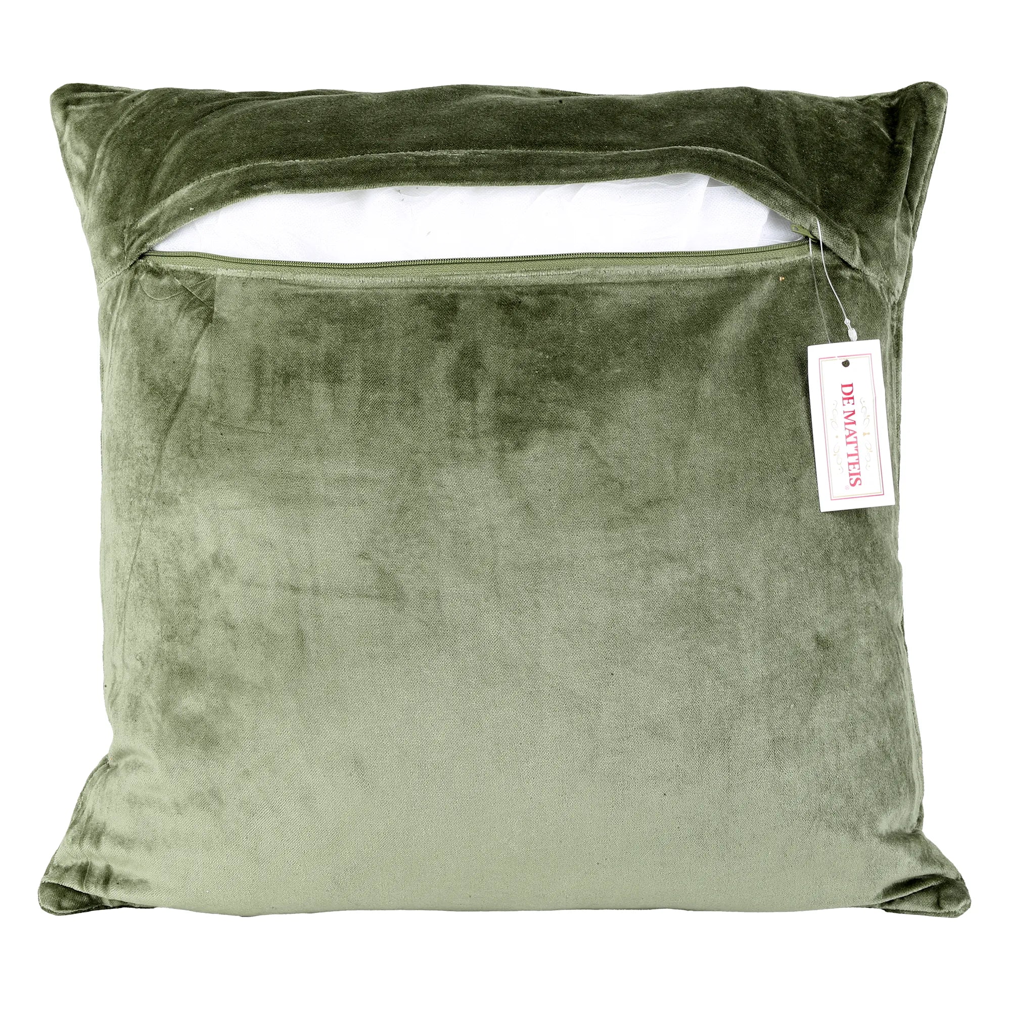 Cuscino 45x45 Cm Velluto Verde Quiltato