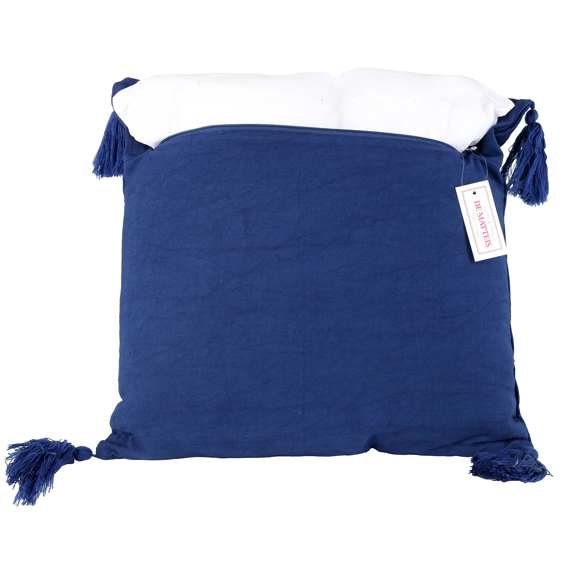 Cuscino 45x45 Cm Blu Tessuto Boucle