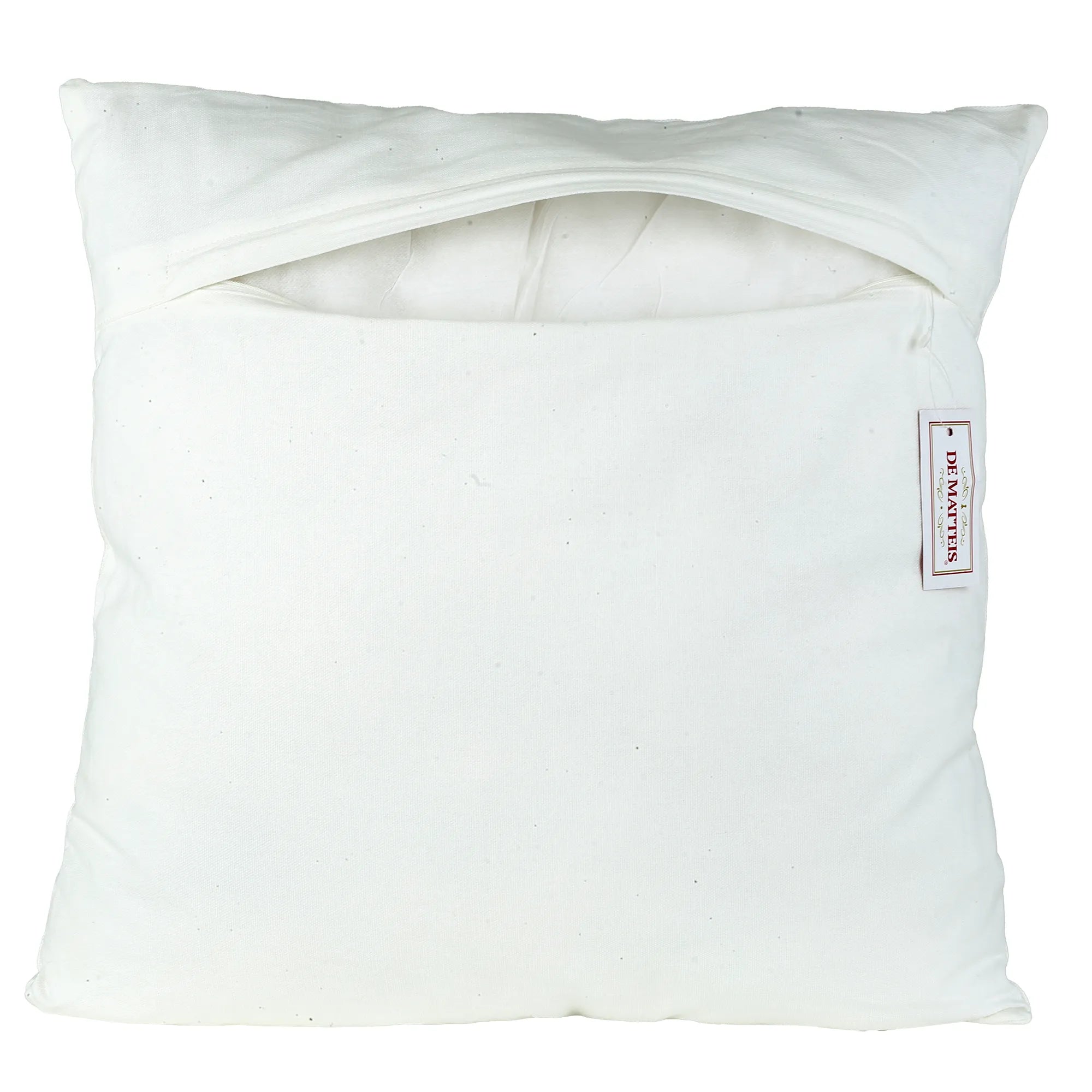 Cuscino 45x45 Cm Cotone Ricamo Fiori Azzurri