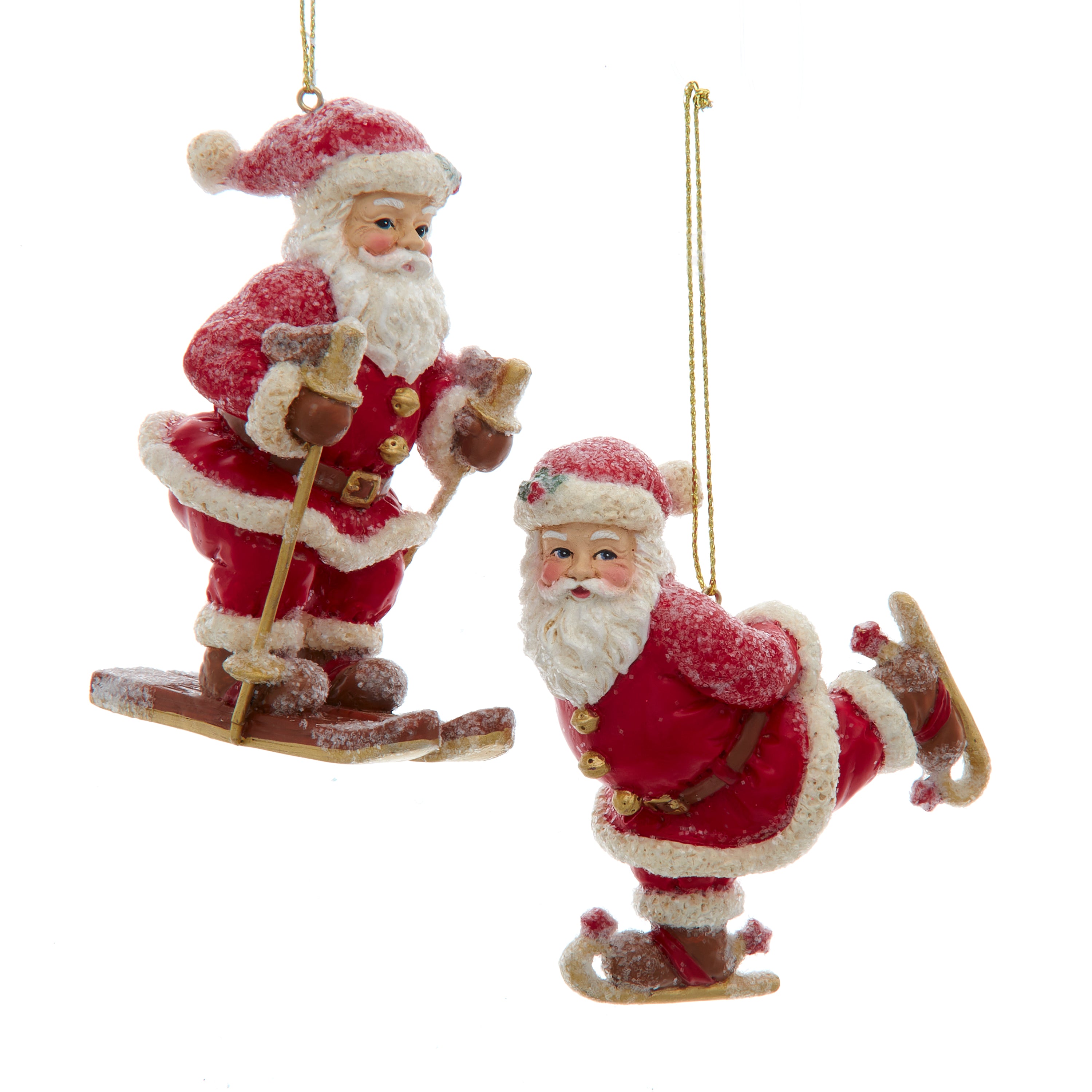 Pendente Babbo Natale Con Glitter 10 Cm 1 Pezzo