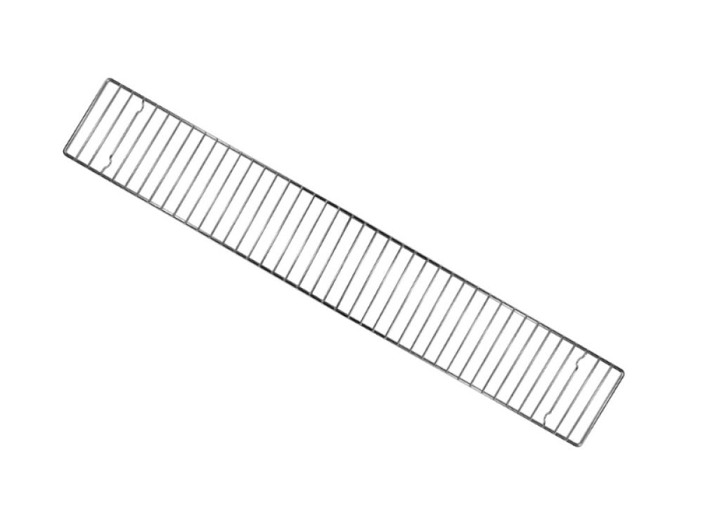 Griglia per cuociarrosticini 80 Lisa in ferro cromato con struttura a maglie, dimensioni 78x13 cm, accessorio professionale per barbecue e cuocispiedini Lisa