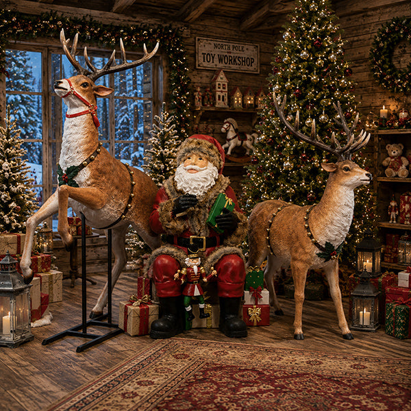 Renna Per Slitta Babbo Natale 125x70x172 Cm
