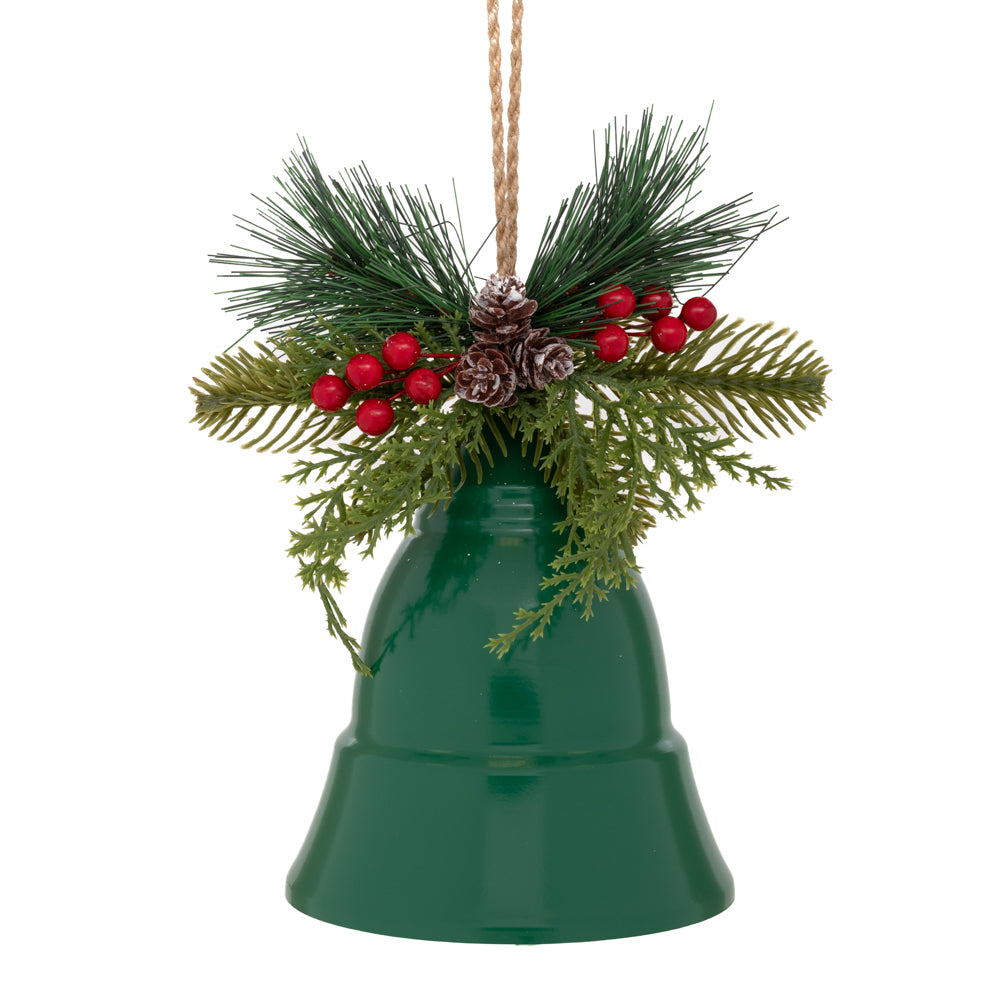 Campana Natalizia Verde D 18x20 Cm