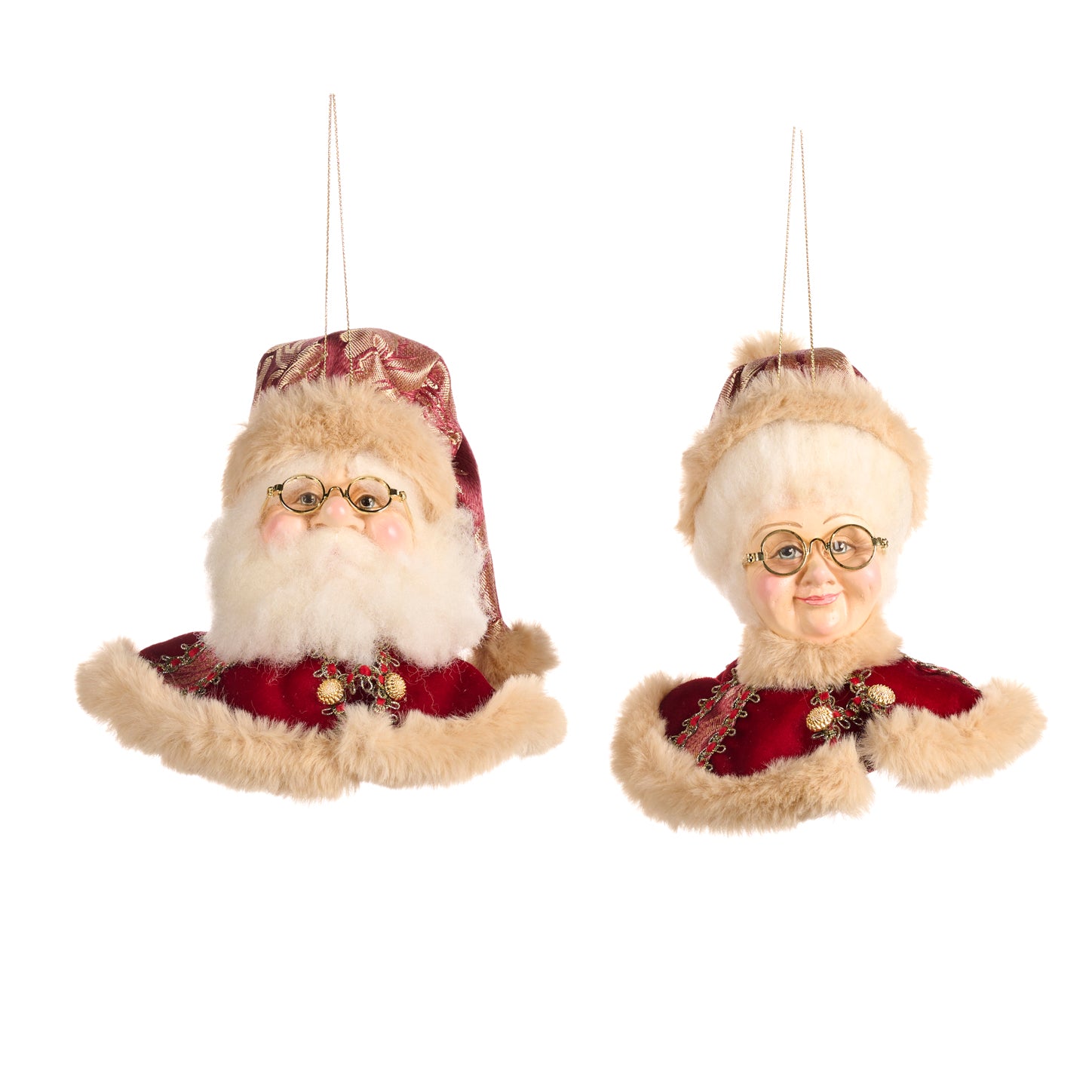 Pendente Testa Babbo Natale 18 Cm 1 Pz