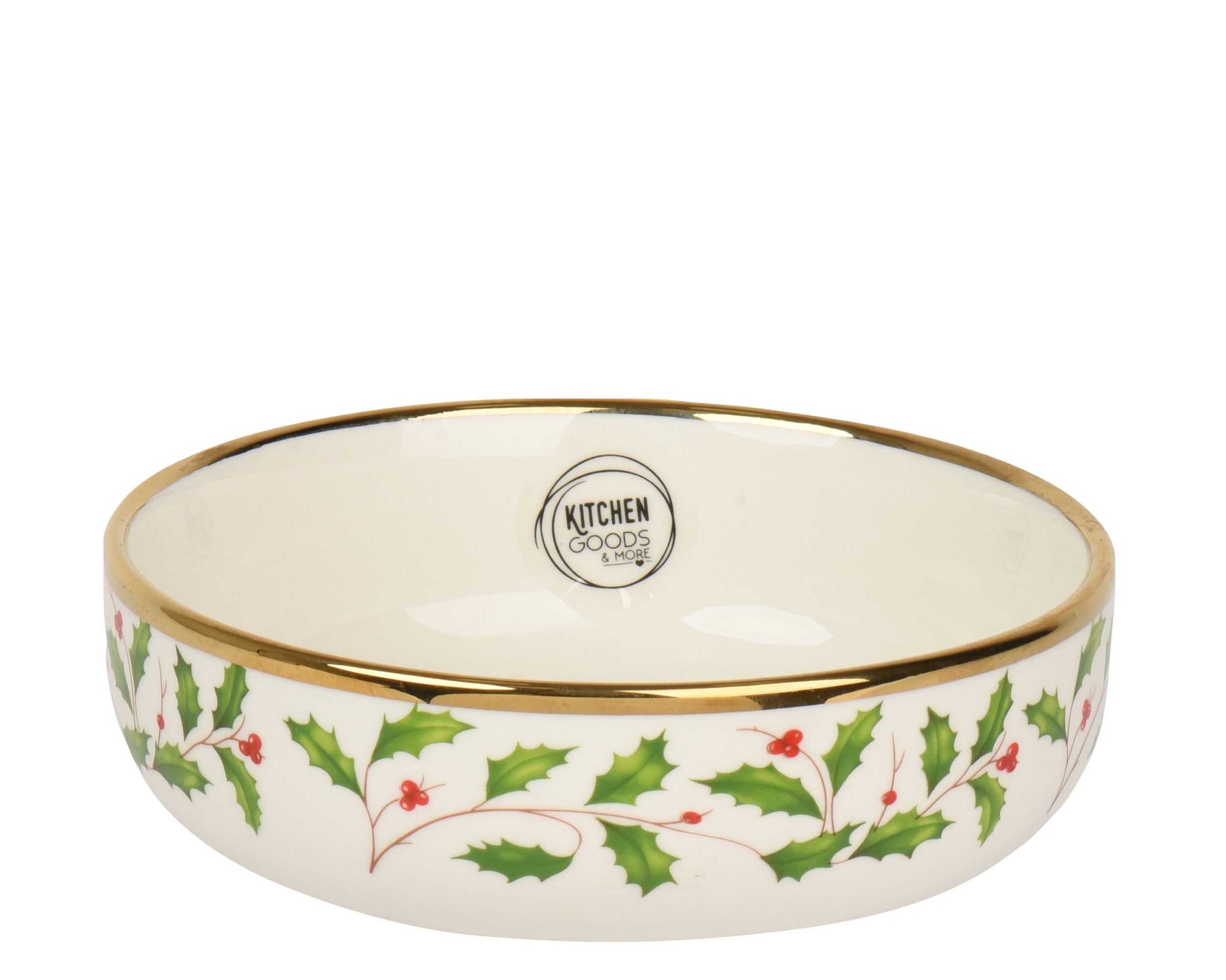 Bowl Porcellana Decoro Agrifoglio D 16x6 Cm