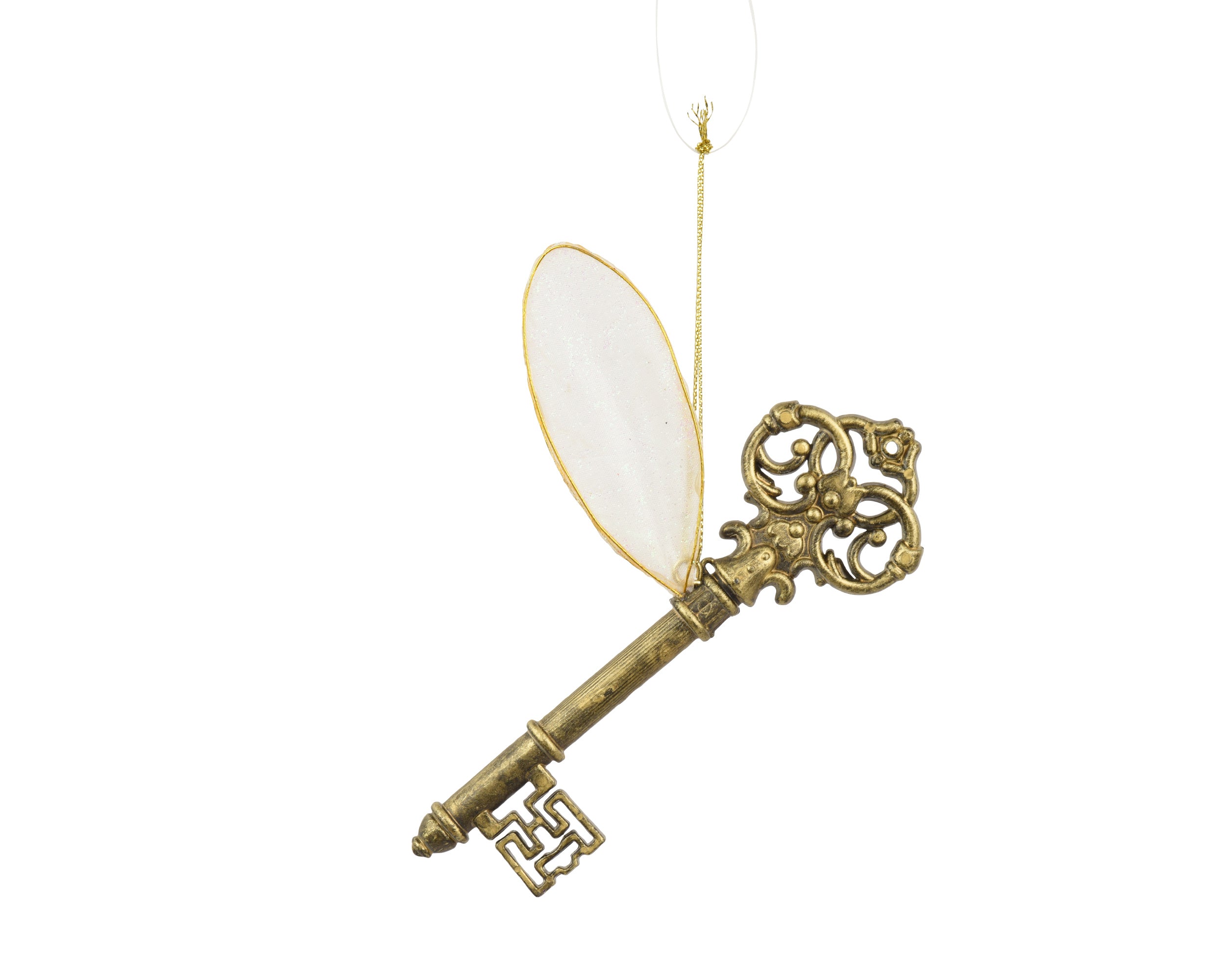 Chiave Con Ali Oro Antico 15x5 Cm