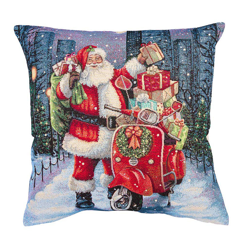 Cuscino Babbo Natale Vespa 45x45 Cm