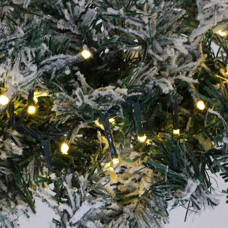 Festone Innevato 2,7 m 500 Led Reversibili Caldo Freddo per decorazione natalizia con illuminazione doppia temperatura - DeMatteis.it