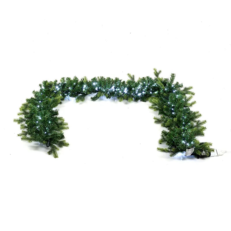 Festone Verde 2,7 m 500 Led Reversibili Caldo Freddo per decorazione natalizia con illuminazione regolabile - DeMatteis.it