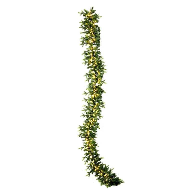 Festone Verde 2,7 m con 500 Led reversibili luce calda e fredda per decorazioni natalizie - DeMatteis.it