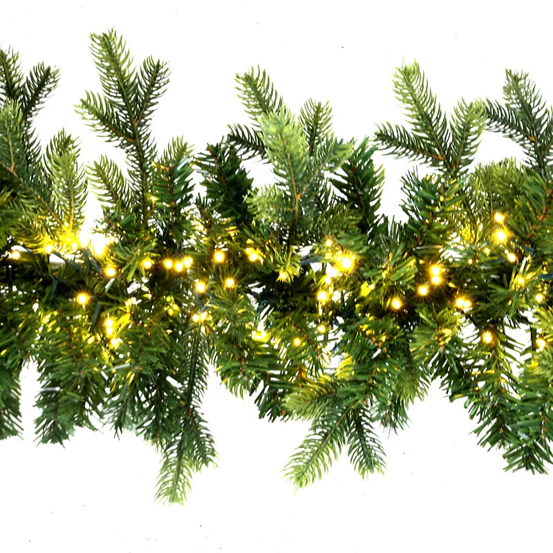Festone Verde 2,7 m 500 Led Reversibili Caldo Freddo decorativo natalizio con illuminazione regolabile - DeMatteis.it