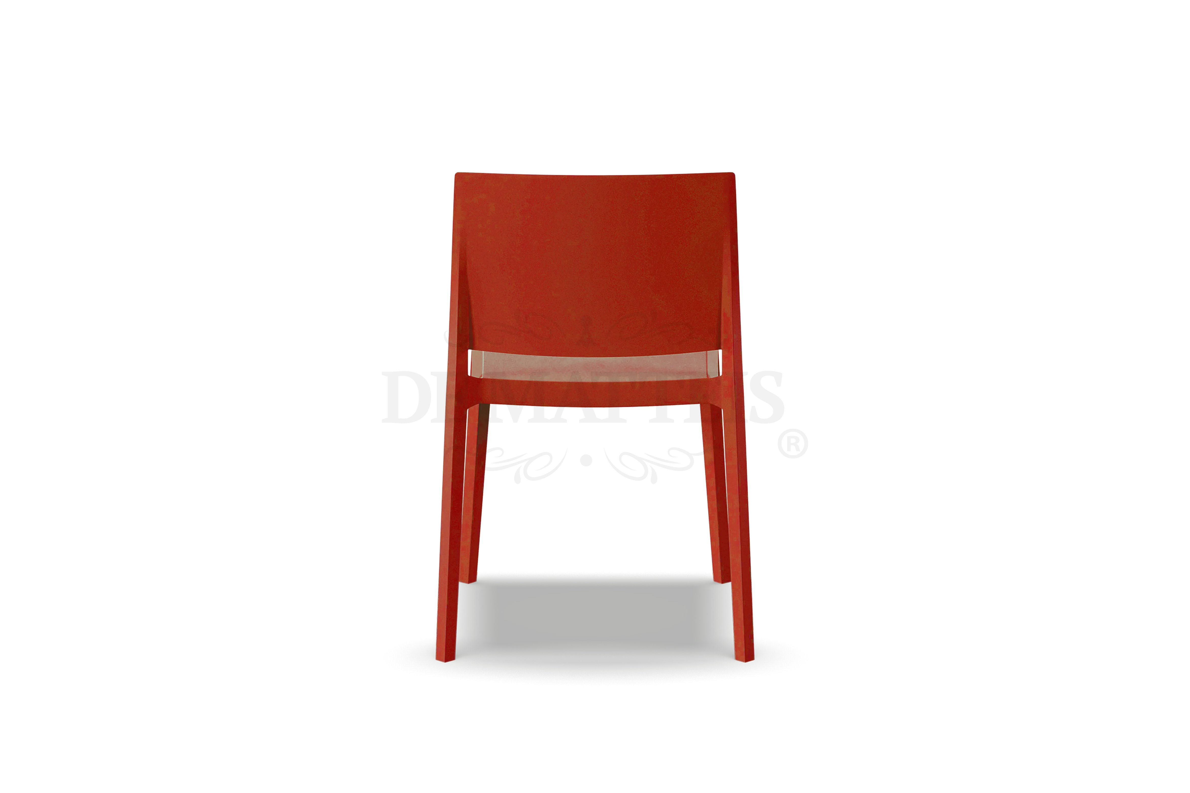 De Matteis, Sedia Esterno Resina Studio Rossa in polipropilene con design moderno e impilabile, schienale alto e seduta ergonomica per giardino - DeMatteis.it