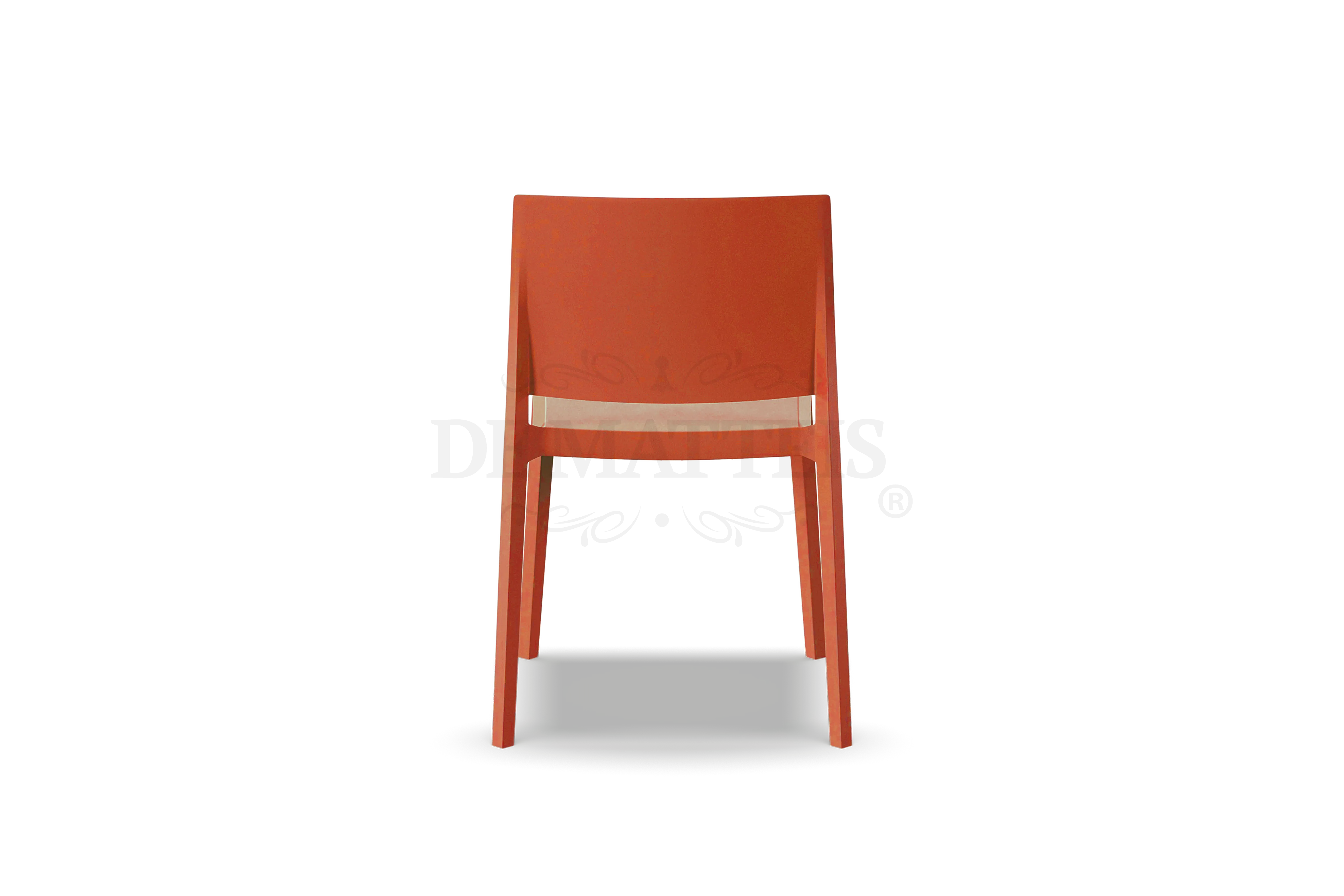 De Matteis, Sedia Esterno Resina Studio Arancione in resina termoplastica con seduta e schienale lisci dal design moderno e lineare - DeMatteis.it