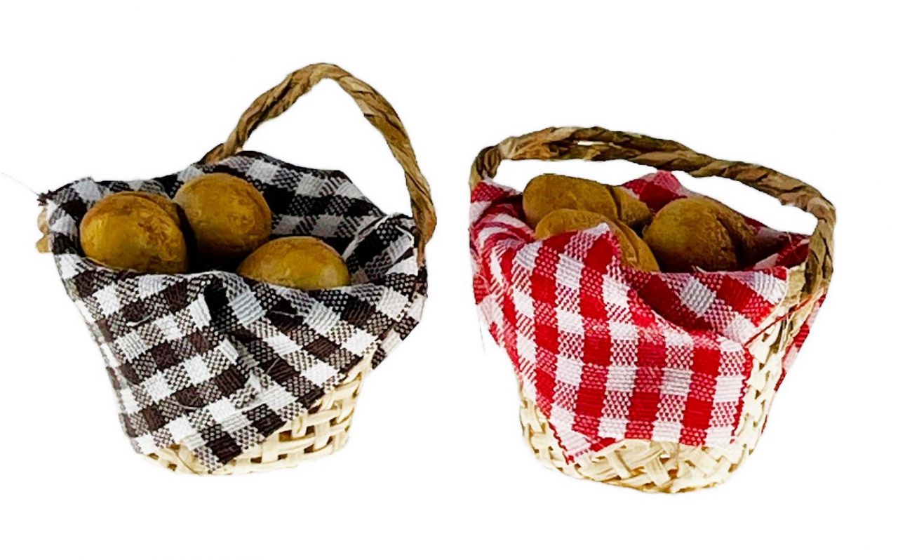 Cesto Con Pane Finto Miniatura