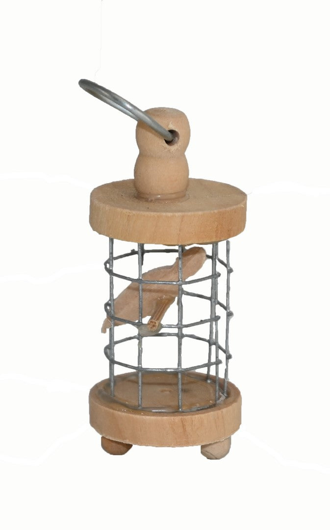 Gabbietta Con Uccellino Legno 4,5 Cm