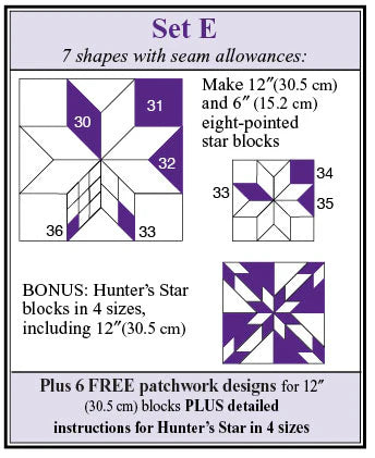 Template Set E 8-Pointed Stars