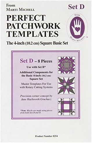 Basic 4" Templates Set D Marti Michell