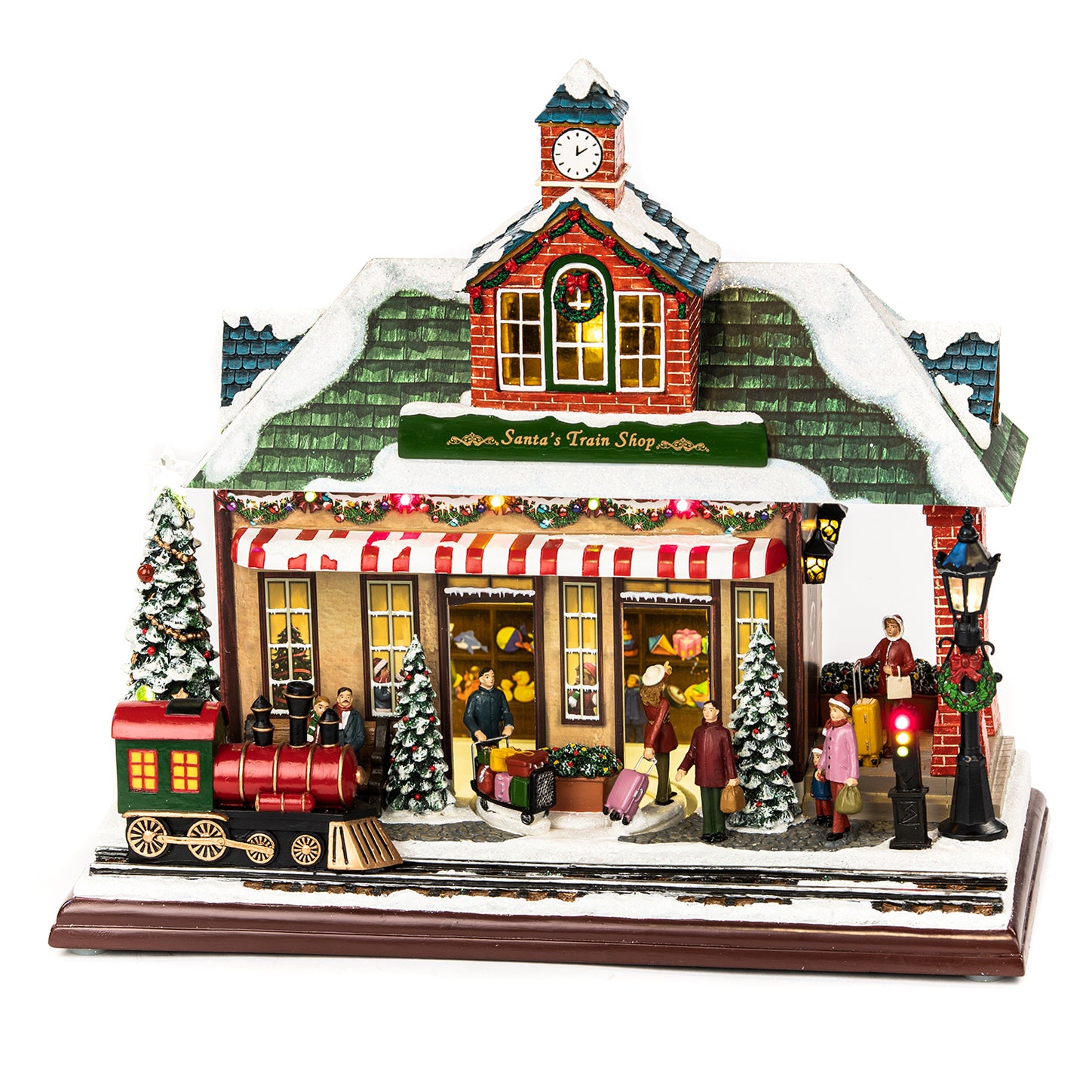 Villaggio Santa's Train Shop 31 Cm Goodwill