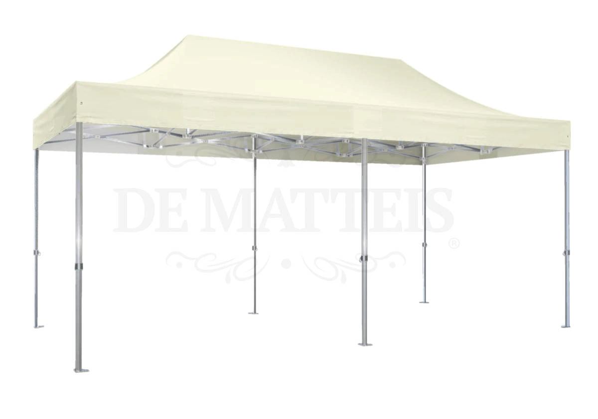 Gazebo Pieghevole Pro50 3x6 M Alluminio Beige Con Custodia