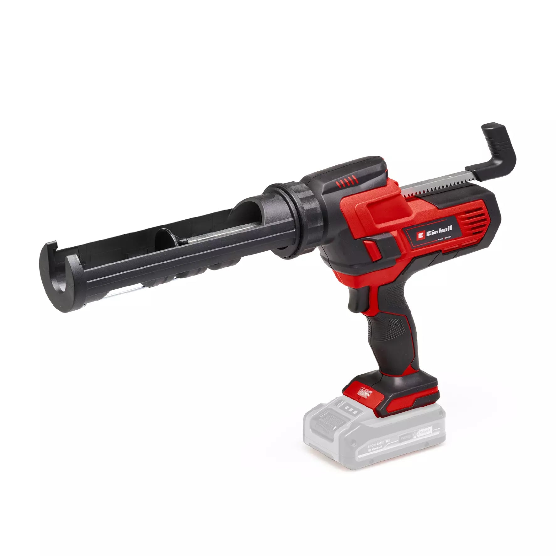 Pistola per silicone TE-SG 18/10 Li Einhell con sistema Power X-Change, impugnatura ergonomica antiscivolo e illuminazione LED per una visibilità ottimale in ogni condizione di lavoro. | Dematteis.it