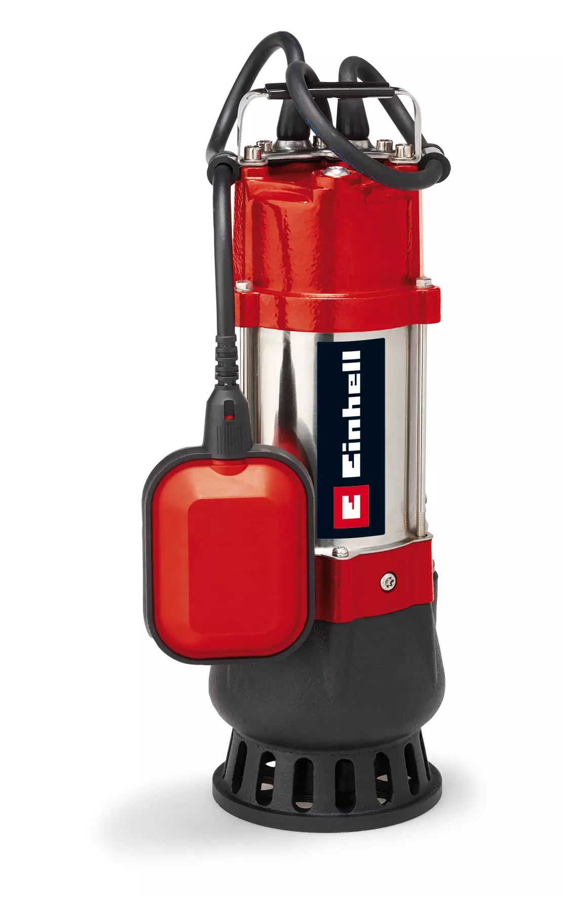 La pompa GC DP 5010 G Einhell per acque scure con corpo in acciaio inox e ghisa, galleggiante regolabile, potenza 500W, portata 12.000 l/h e capacità di aspirazione fino a 5 metri di profondità. | Dematteis.it