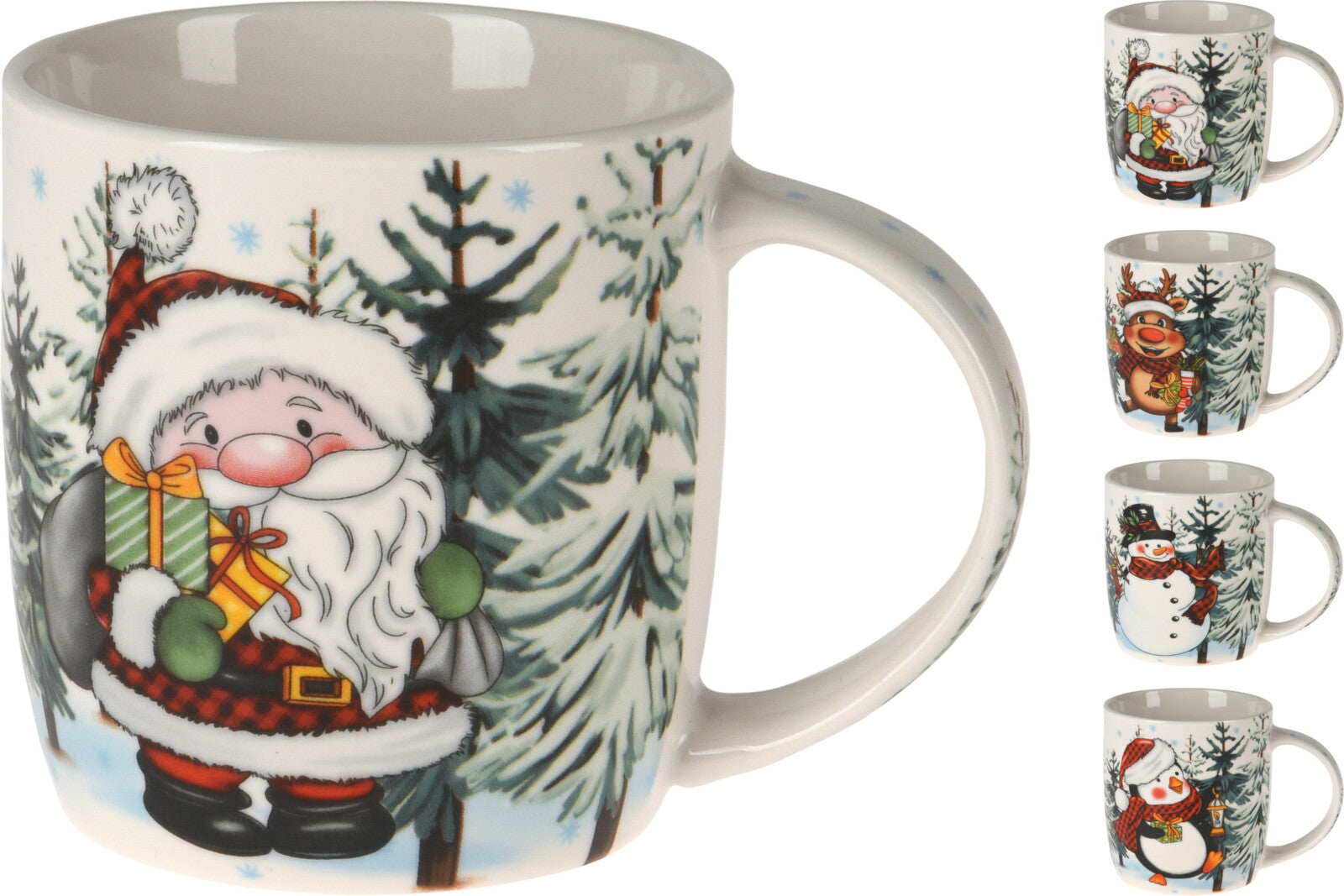 Mug Porcellana 370 Cc Figura Di Natale 1 Pezzo