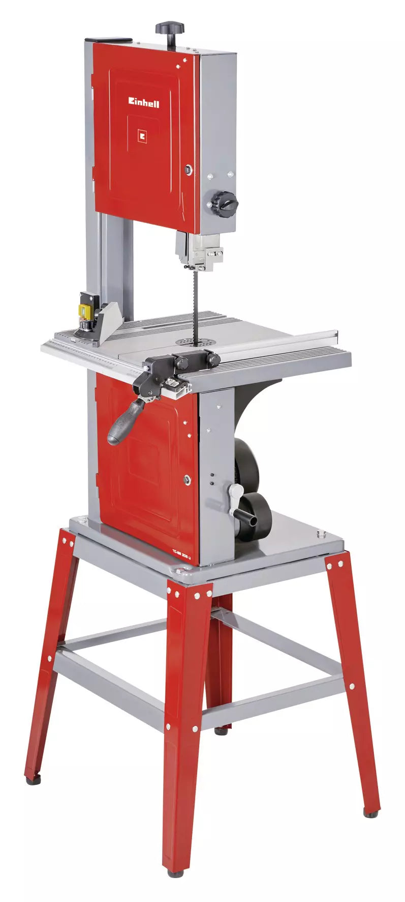 La sega a nastro TC SB 305 U Einhell con potente motore da 750W, banco regolabile 0-45°, doppia velocità e guide di precisione per tagli perfetti su legno, plastica e materiali similari. | Dematteis.it
