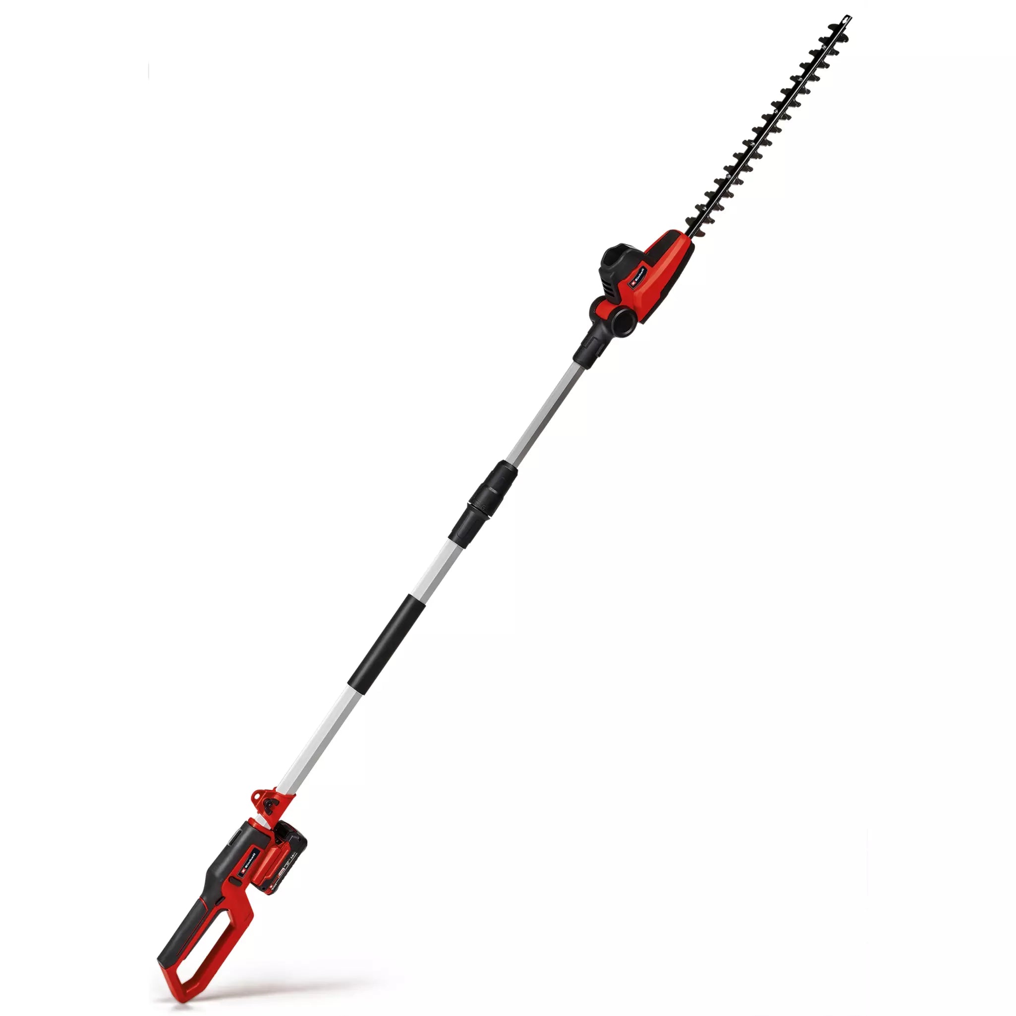 Tagliasiepi telescopico GC HH 18/45 Li T Einhell con impugnatura ergonomica, testina inclinabile e asta telescopica estensibile, ideale per la manutenzione professionale di siepi alte e difficili da raggiungere. | Dematteis