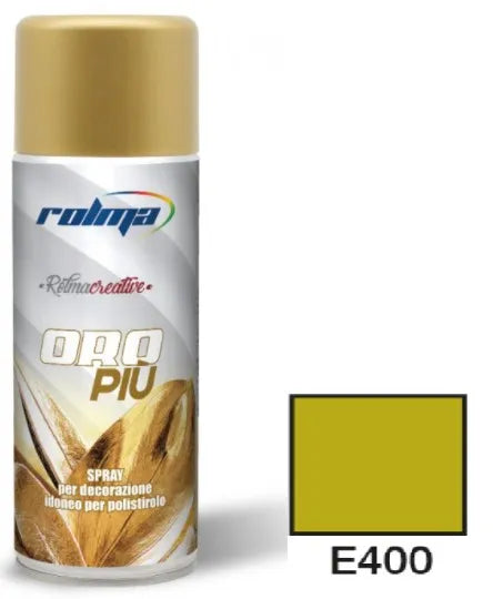 Vernice spray ral E400 oro: Vernice spray professionale a base di resine sintetiche, ideale per decorare una vasta gamma di materiali con risultati di elevata qualità e durata. | Dematteis.it