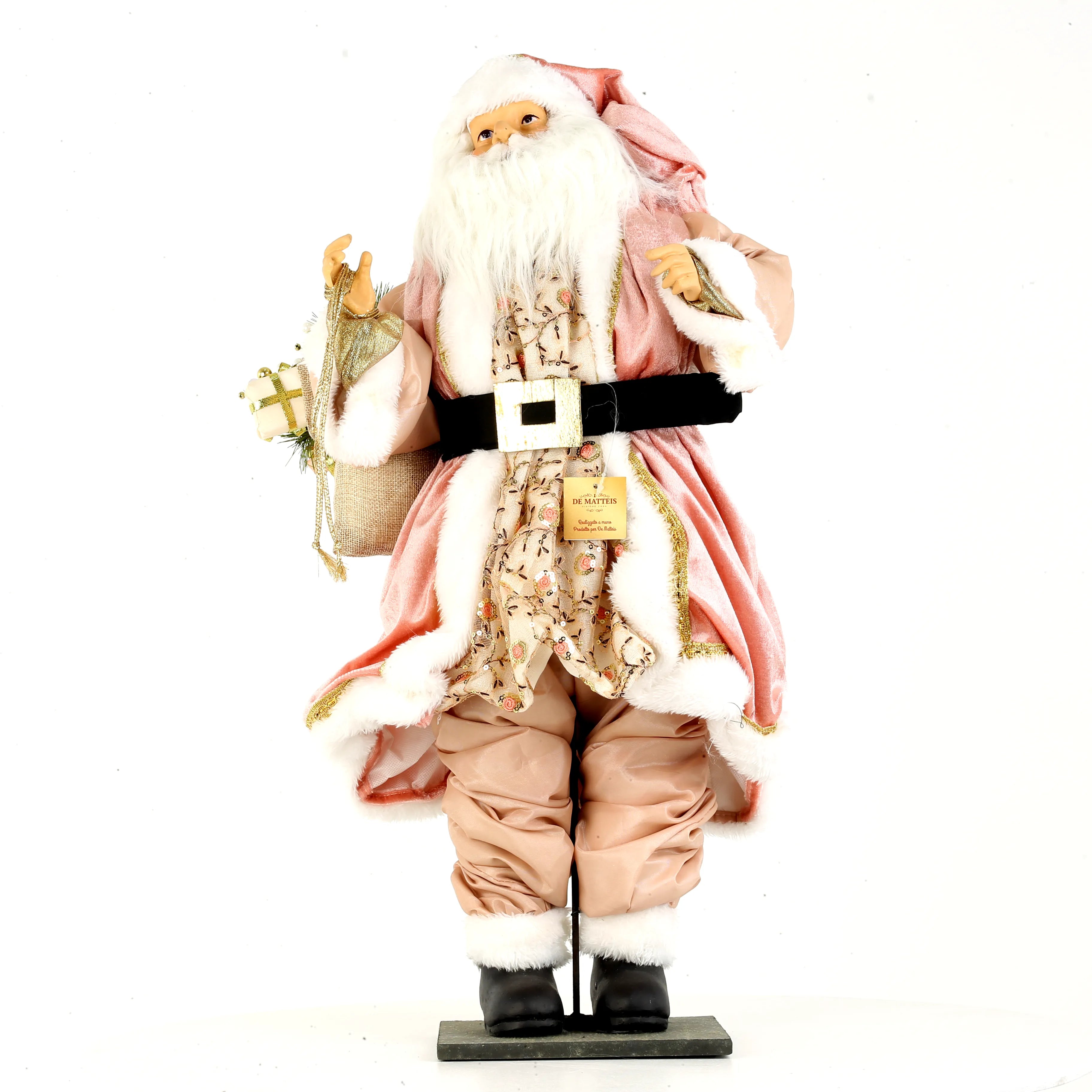 Babbo Natale Rosa Oro 64 Cm
