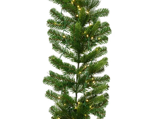 Festone Verde di Natale Galloway 270 Cm 300 Led - DeMatteis.it