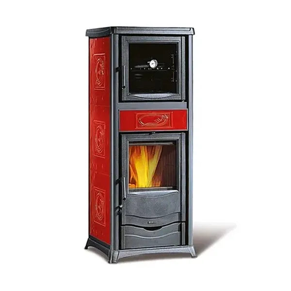 Nordica Stufa Legna Rossella Plus Forno Evo Liberty Bordeaux