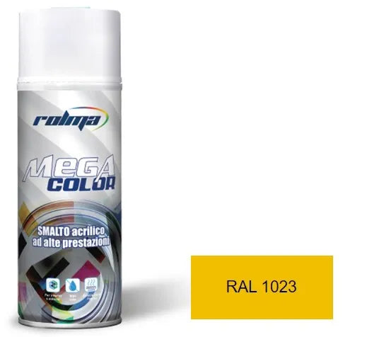 Vernice spray ral 1023 giallo traffico: Vernice spray ad alta qualità con formulazione acrilica che assicura una copertura uniforme e duratura su diverse superfici, grazie alla sua rapida essicazione e all'eccezionale capacità di. | Dematteis.it