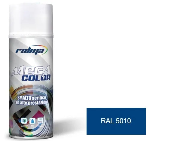 Vernice spray ral 5010 blu genziana: Vernice spray formulata con tecnologia acrilica avanzata, ideale per progetti professionali e fai da te grazie all'elevata adesione e resistenza agli agenti atmosferici. | Dematteis.it