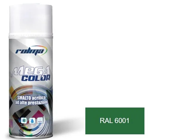 Vernice spray ral 6001 verde smeraldo: Vernice spray dal colore verde smeraldo, frutto dell'esperienza Rolma nel settore delle vernici professionali, con formula acrilica avanzata e applicazione semplice per risultati uniformi. | Dematteis.it