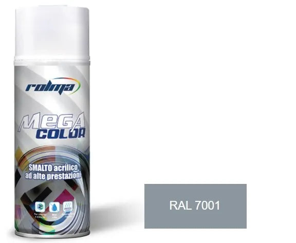 Vernice spray ral 7001 grigio argento: Vernice spray di alta qualità con formulazione acrilica avanzata, garantisce rapida essiccazione e adesione eccezionale su diverse superfici, conferendo un aspetto moderno ed elegante in gri. | Dematteis.it