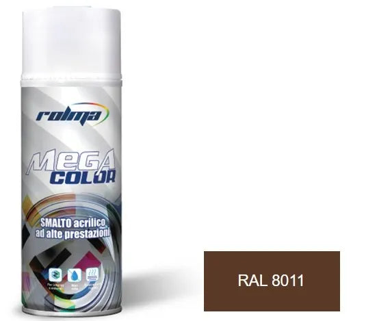 Vernice spray ral 8011 marrone noce: Vernice spray di alta qualità, dalla formulazione acrilica avanzata, che garantisce una rapida essiccazione e un'adesione eccezionale su diverse superfici per risultati professionali. | Dematteis.it