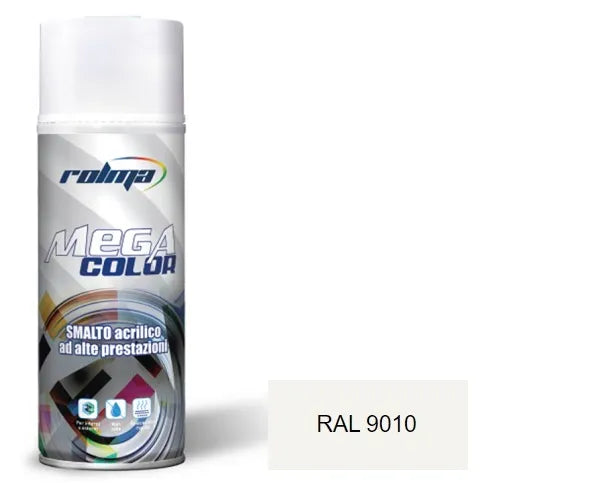 Vernice spray ral 9010 bianco: Vernice spray ad alte prestazioni dalla formula acrilica avanzata, che garantisce una rapida essiccazione e un'adesione eccezionale su diverse superfici. | Dematteis.it