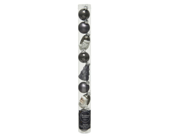 Palline Di Natale Grigio 6 Cm