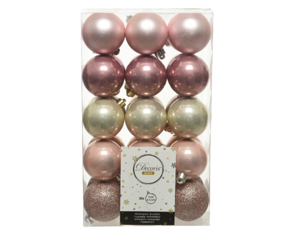 Box Palline Di Natale Pink Gold