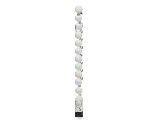 Tubo Palline Di Natale Bianco Iris