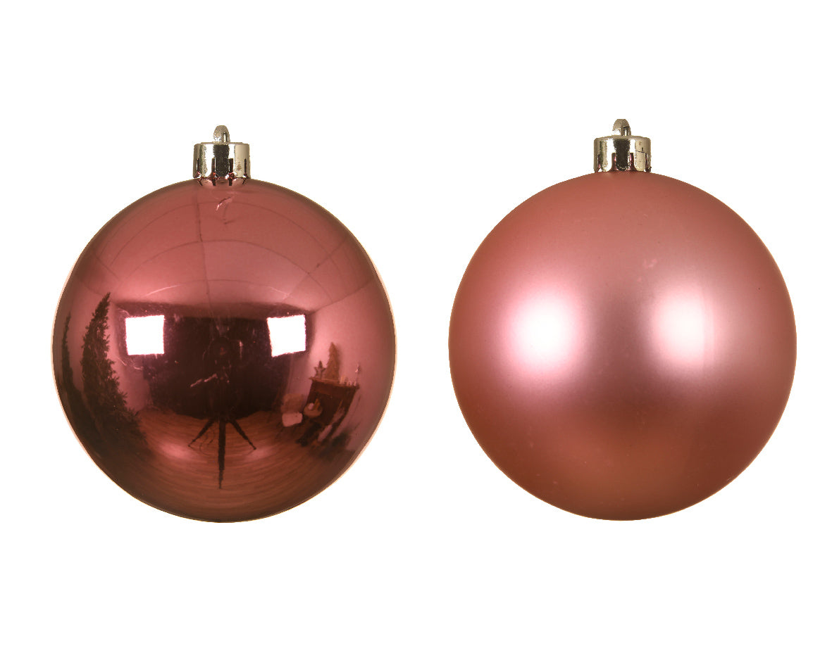 Box 4 Palle Di Natale diametro 10 cm Lipstick Pink per decorazioni natalizie - DeMatteis.it