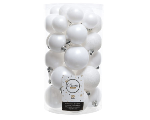 Palline Albero Di Natale Bianco Inverno Kaemingk set decorazioni natalizie per addobbi natalizi - DeMatteis.it