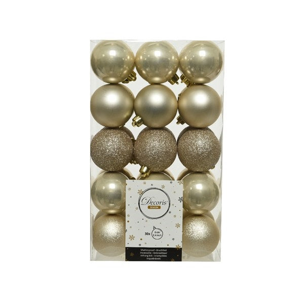 Palline Di Natale Bianco Perla 6 Cm