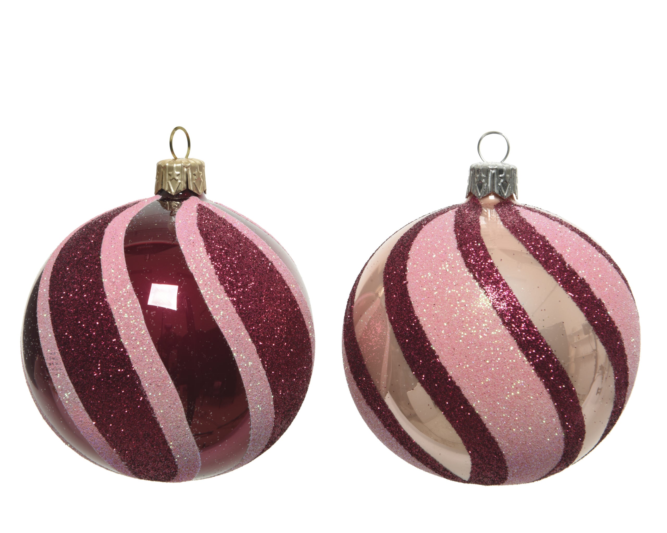 Palla Di Natale Disegno Rosa D 8 Cm 1 Pezzo